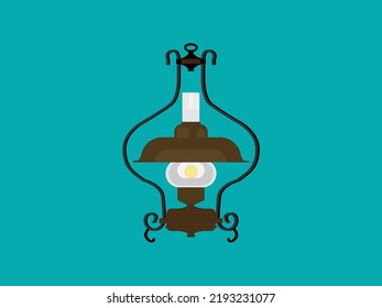 vintage lantern traditional lamp vector