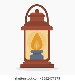 Vintage lantern vector illustration isolated on white background	