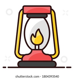 Vintage lantern vector style, editable flat icon style 
