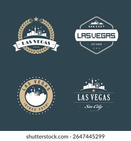 Vintage Las Vegas Logos Design