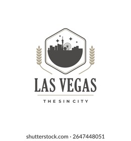 Vintage Las Vegas Skyline Logo