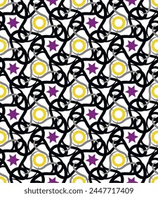 Vintage lattice art seamless pattern. Art forms are grouped and arranged in a specific order. Vector image for print, textile, packaging, interior design and your other projects.