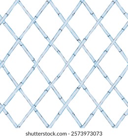 Vintage lattice pattern featuring bamboo and cane webbing, illustrated as a vector pattern. This geometric ornament is inspired by traditional Chinese design.