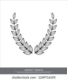 vintage leaf decoration elements