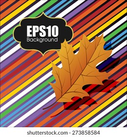 Vintage Leaf - Rainbow Label Banner Vector