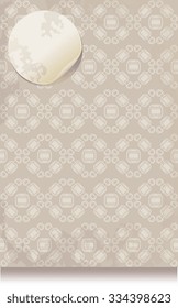 vintage leaflet paper with a geometrical pattern silhouette, eps10