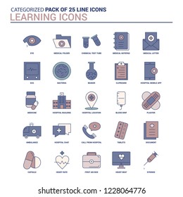 Vintage Learning icons Icon set - 25 Flat Line icon set