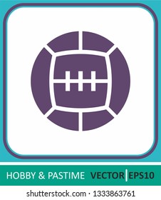 vintage leather soccer ball. Vector Icon. Simple vector illustration for graphic and web design.