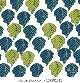 Vintage Leaves pattern vector