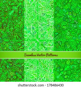 Vintage lemon seamless sketch pattern. Vector background illustration. 