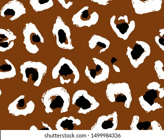 Vintage Leopard Design Seamless Bakground Stock Vector (Royalty Free ...