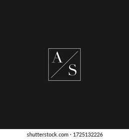 Vintage letter A/S or AS logo for law firm of brand