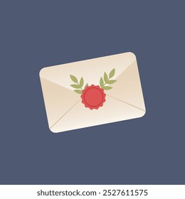 vintage letter in flat vector design.