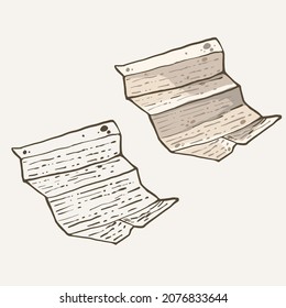 Vintage letter illustration with line