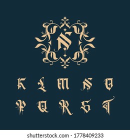 Letra vintage conjunto inicial 2 para monogramas e iluminación de vectores de diseño de marca con logotipo