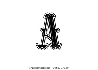 Vintage A letter logo vetor. letter A mark.