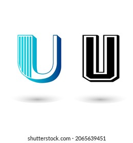 Letra vintage U Diseño de tipografía