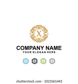 vintage letter X logo design