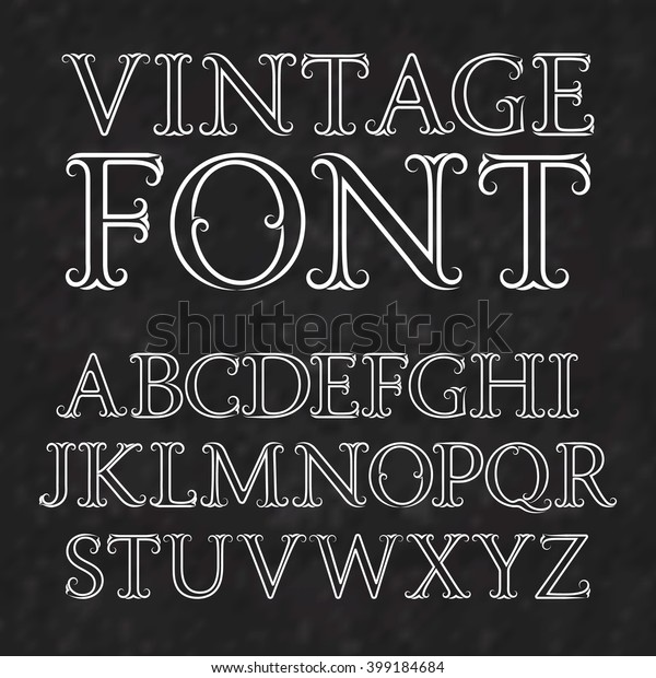 Vintage Letters Flourishes Vintage Font Baroque Stock Vector (Royalty ...