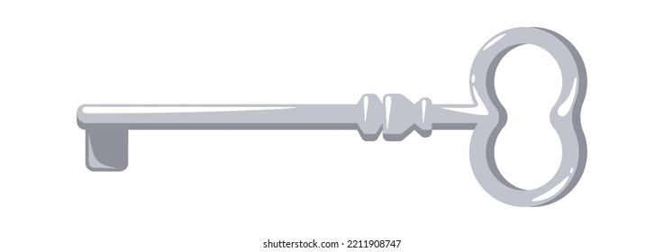 Vintage lever Door Key icon. Vector illustration