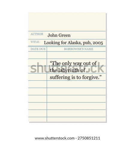 Vintage Library Due Date Card Template Vector, Retro Book Borrowing Card Layout, Reading Quote Typography Design