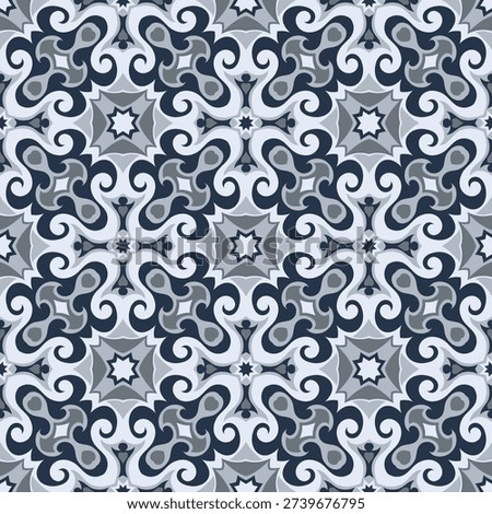Vintage light art seamless pattern. Overlapping art forms, stripes, polygons, segments are grouped and arranged in a certain order. Vector. 