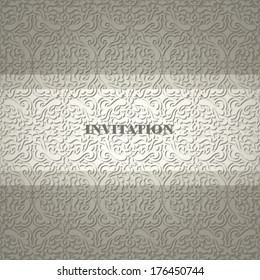 Vintage light background, creative modern design, Victorian festive ornament, beautiful ornamental invitation card, ornate cover page, label, floral luxury pattern template for your idea