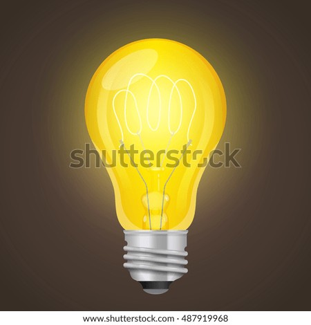 Vintage light bulb. Creative graphic style. Beautiful patches of light.