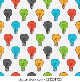vintage light bulb pattern
