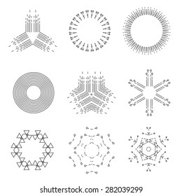 vintage light rays icons set vector illustration For Mobile, Web And Applications 