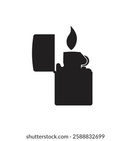 Vintage lighter icon template and vector illustration