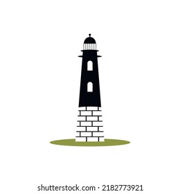 Vintage lighthouse icon. Logo or label, design element for your project.