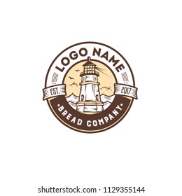 vintage lighthouse logo
