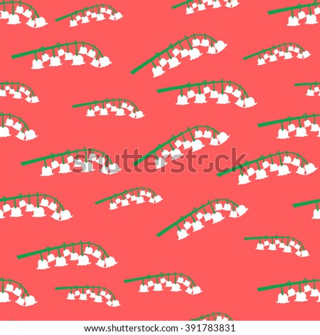 Vintage lilies of the valley back pattern seamless pink