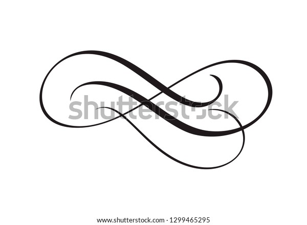 Vintage Line Elegant Divider Separator Vector Stock Vector