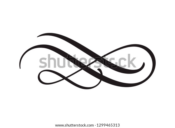 Vintage Line Elegant Divider Separator Vector Stock Vector