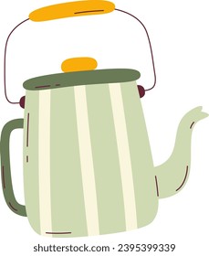 Ilustración de vectores de Kettle en Lino Vintage