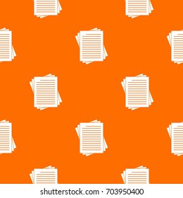 Vintage lined papers pattern repeat seamless in orange color for any design. Vector geometric illustration