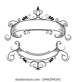 Vintage lines for branding and logos. There are no letters. on a white background