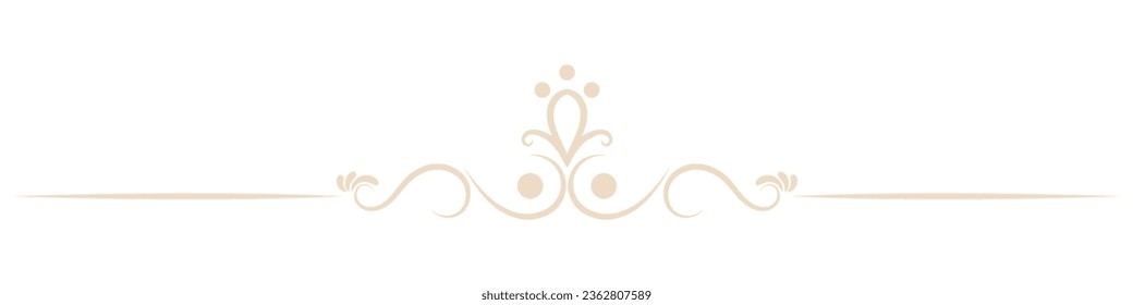 Vintage lines. Decorative elements. Border flower collection.Cream color, anti-line wedding card decoration lines	