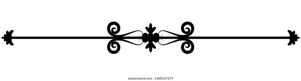 Vintage lines. Decorative elements. Border flower collection.	