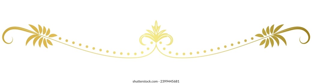 vintage lines decorative s Golden flower border collection