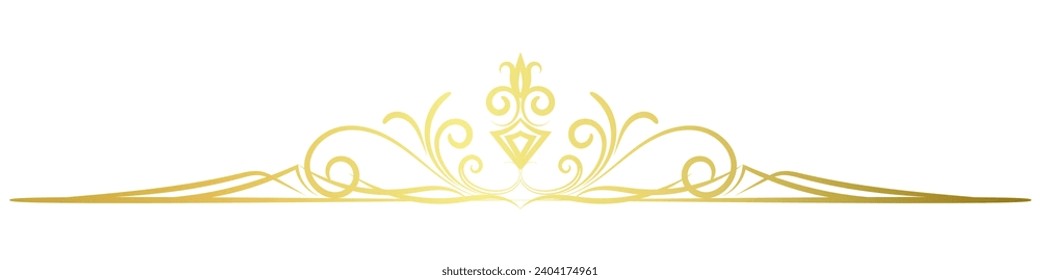vintage lines decorative s Golden flower border collection