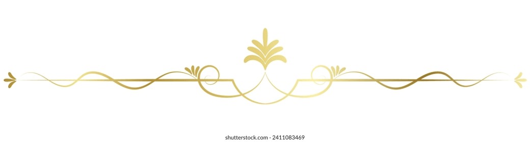 vintage lines decorative s Golden flower border collection