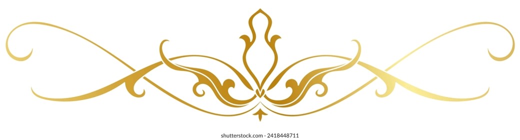 vintage lines decorative s Golden flower border collection