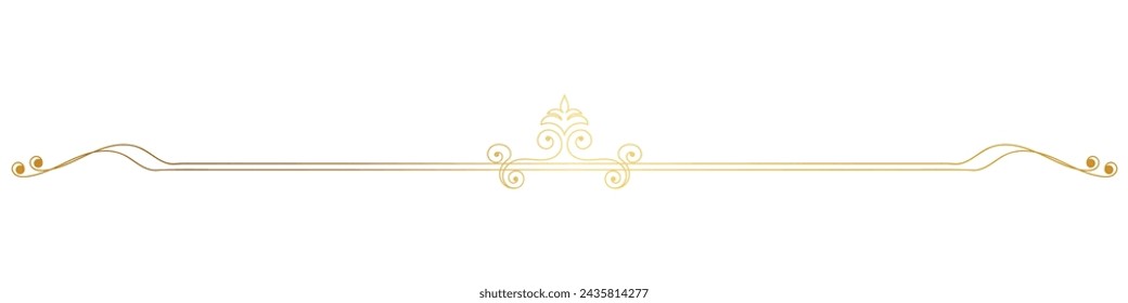 vintage lines decorative s Golden flower border collection