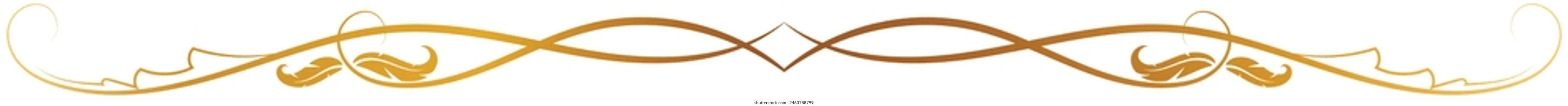 vintage lines decorative s Golden flower border collection