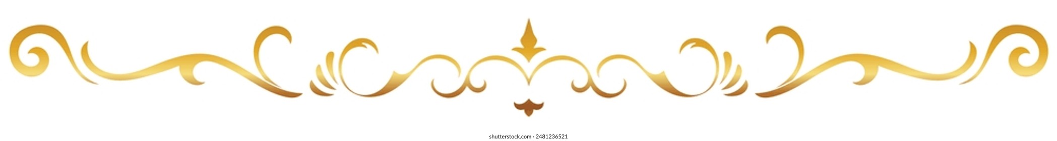vintage lines decorative s Golden flower border collection
