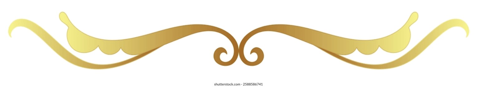 vintage lines decorative s Golden flower border collection
