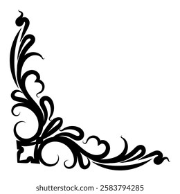 Vintage lines, old style, retro. Decorative corners.
